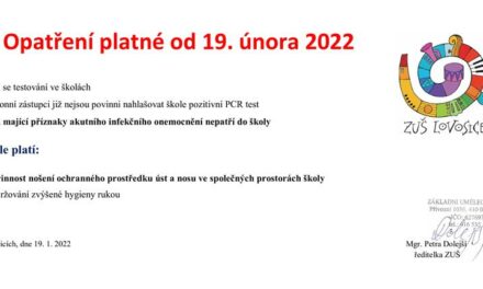 Opatření platná od 19. února 2022